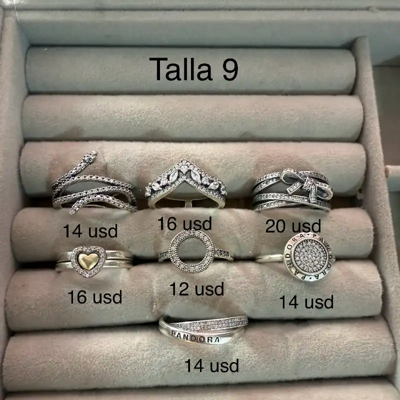 Anillos Pandora talla 9