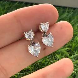 Aretes Colgantes corazón 