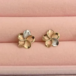 Aretes flor de oro 10 kilates