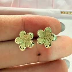 Aretes flores oro 10 k 