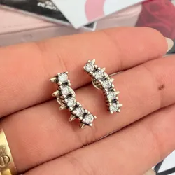 Aretes largos brillantes