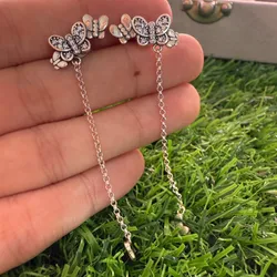 Aretes Mariposa colgantes