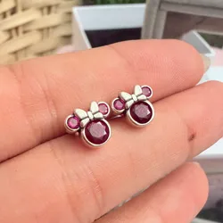 Aretes Minnie roja