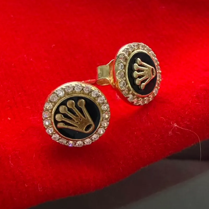 Aretes Rolex de oro 10 k