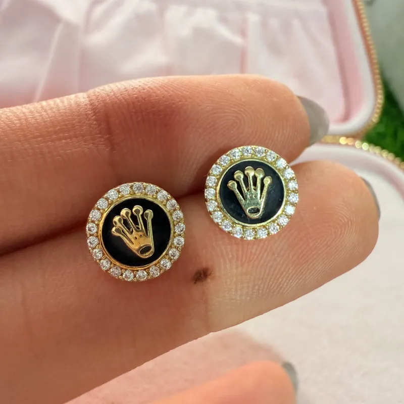 Aretes Rolex de oro 10 k