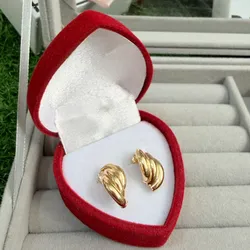 Aretes tipo argollas oro 10 k