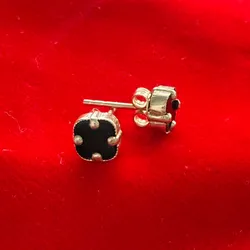 Aretes van Cleef negros oro 10 k 