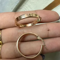 Argollas Cartier oro 10 k 