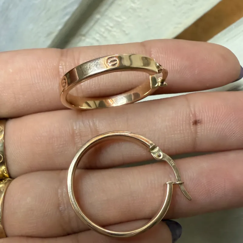 Argollas Cartier oro 10 k 