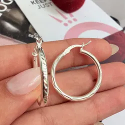 Argollas medianas de plata