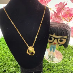 Cadena Cartier dije de corazón de plata con baño de oro 