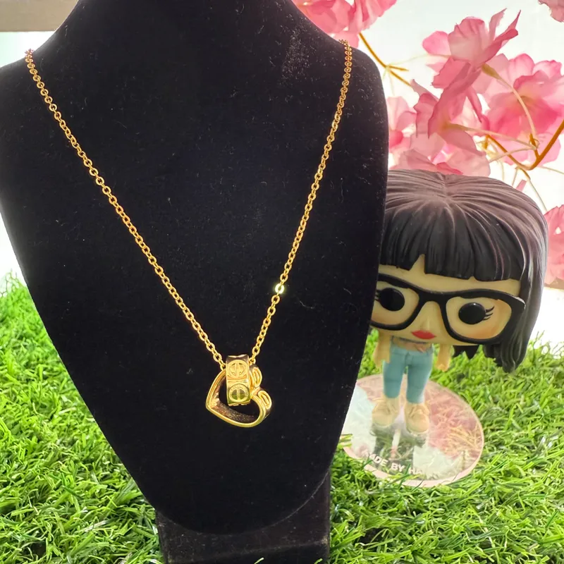 Cadena Cartier dije de corazón de plata con baño de oro 