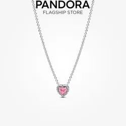 Cadena corazón rosado reluciente