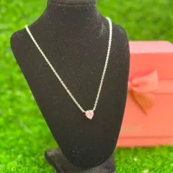 Cadena Pandora dije corazón rosa 🩷