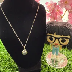 Cadena Pandora dije de piedra blanca clásica 