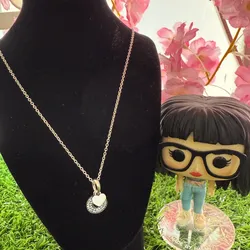 Cadena Pandora dije medallita con corazón 