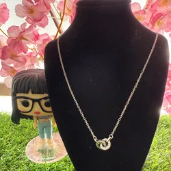 Cadena Pandora Doble aros enlazados 