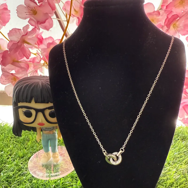 Cadena Pandora Doble aros enlazados 