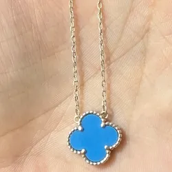 Cadena van Cleef 1 flor azul 