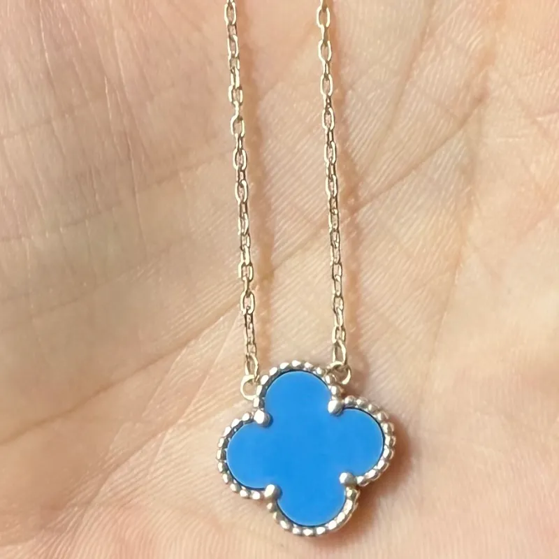 Cadena van Cleef 1 flor azul 