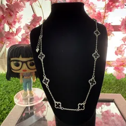 Cadena van Cleef 13 flores negras