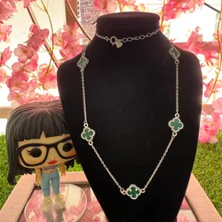 Cadena van Cleef 5 flores verdes