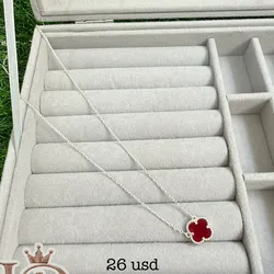 Cadena Van Cleef roja 1 flor