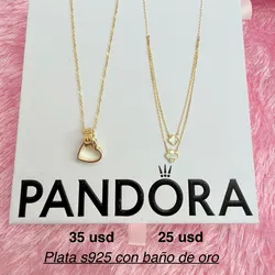 Cadenas de plata con baño de oro