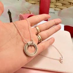 Cadena Halo Pandora con detalles oro rosa