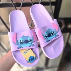 Chancletas Stitch malvas