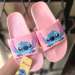 Chancletas stitch rosadas