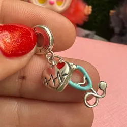 Charm esteto azul con corazón 
