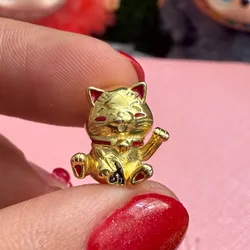 Charm gato dorado de la suerte 
