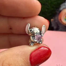 Charm Stich piedra rosa 
