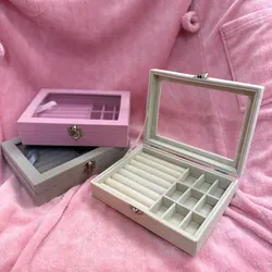 Cofre/joyero con tapa de cristal 