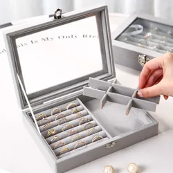 Cofre tapa de cristal gris 