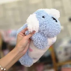 Colchita con peluche de apego (perrito azul)