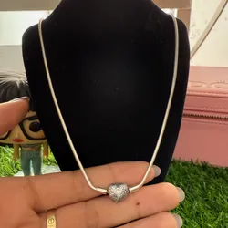 Collar Essence s925 cierre corazón con piedras (45 cm)