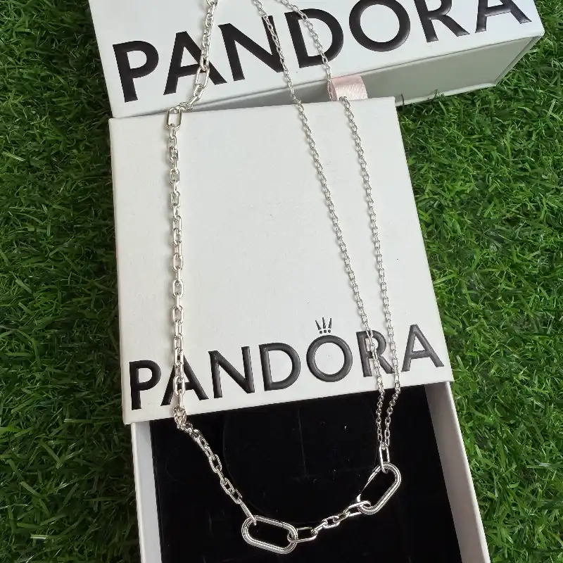 Collar Pandora eslabonado de cadena doble