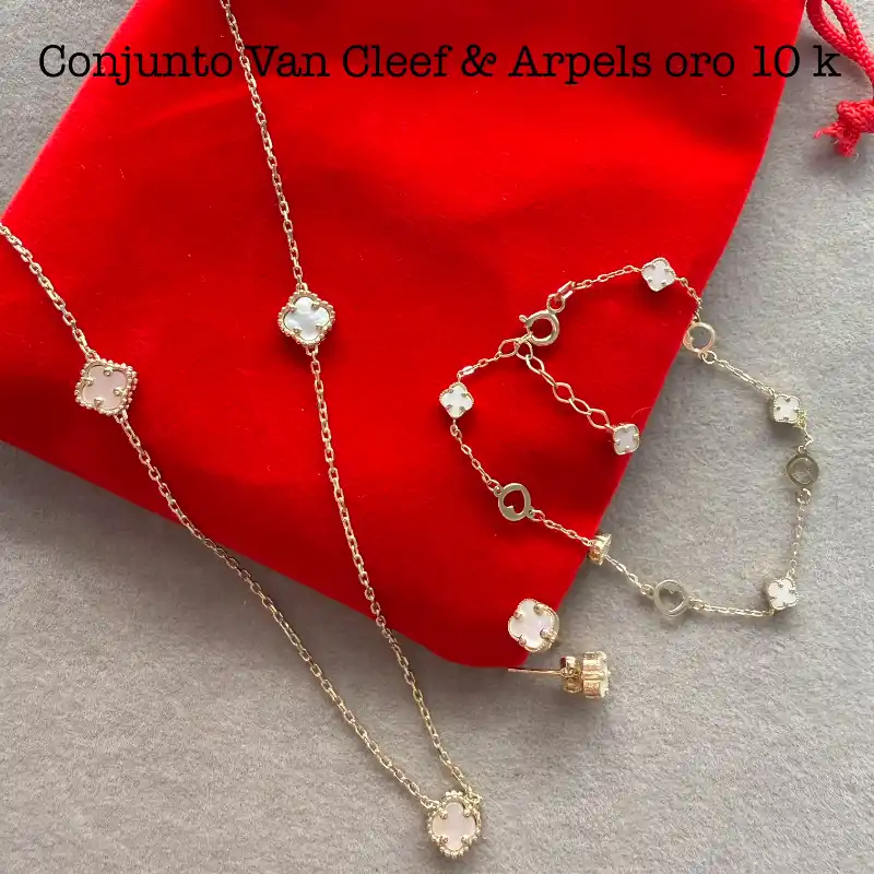 Conjunto Van Cleef de oro 10 kilates 