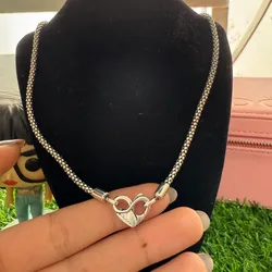 Gargantilla cordón serpiente con cierre corazón infinito 