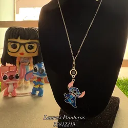 Cadena Stitch con piedra negra 💙