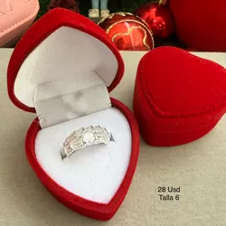 Juego de anillo de compromiso talla 6