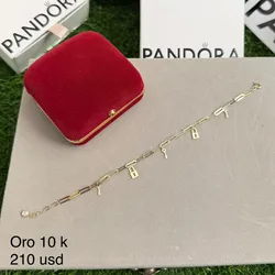 Manilla candados y llaves oro 10 k