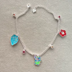 Manilla Colección Stitch flor y hojas hawaianas 