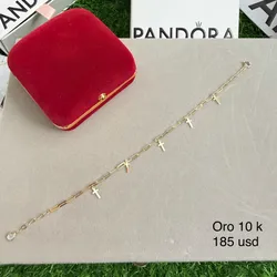 Manilla crucifijo oro 10 k
