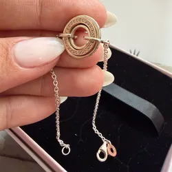 Manilla Halo Pandora con detalles en oro rosa