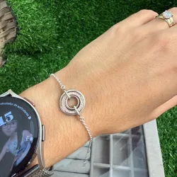 Manilla Pandora Halo con oro rosa 