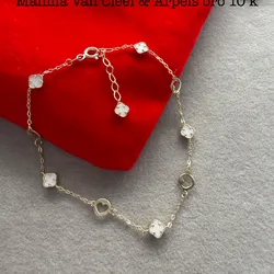 manilla van Cleef blanca de oro 10 k