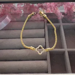 Manilla van Cleef cordón plata con baño de oro 